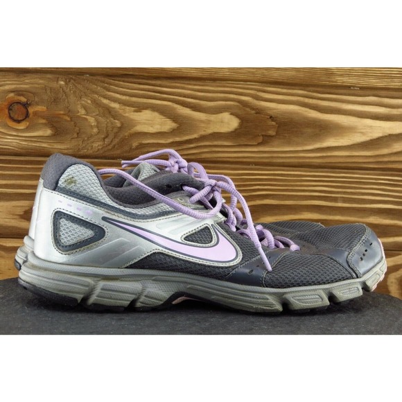 Nike Downshifter 4 Size 10 M Gray Lace Up Running Fabric Women Shoe 472680004 - Picture 4 of 9